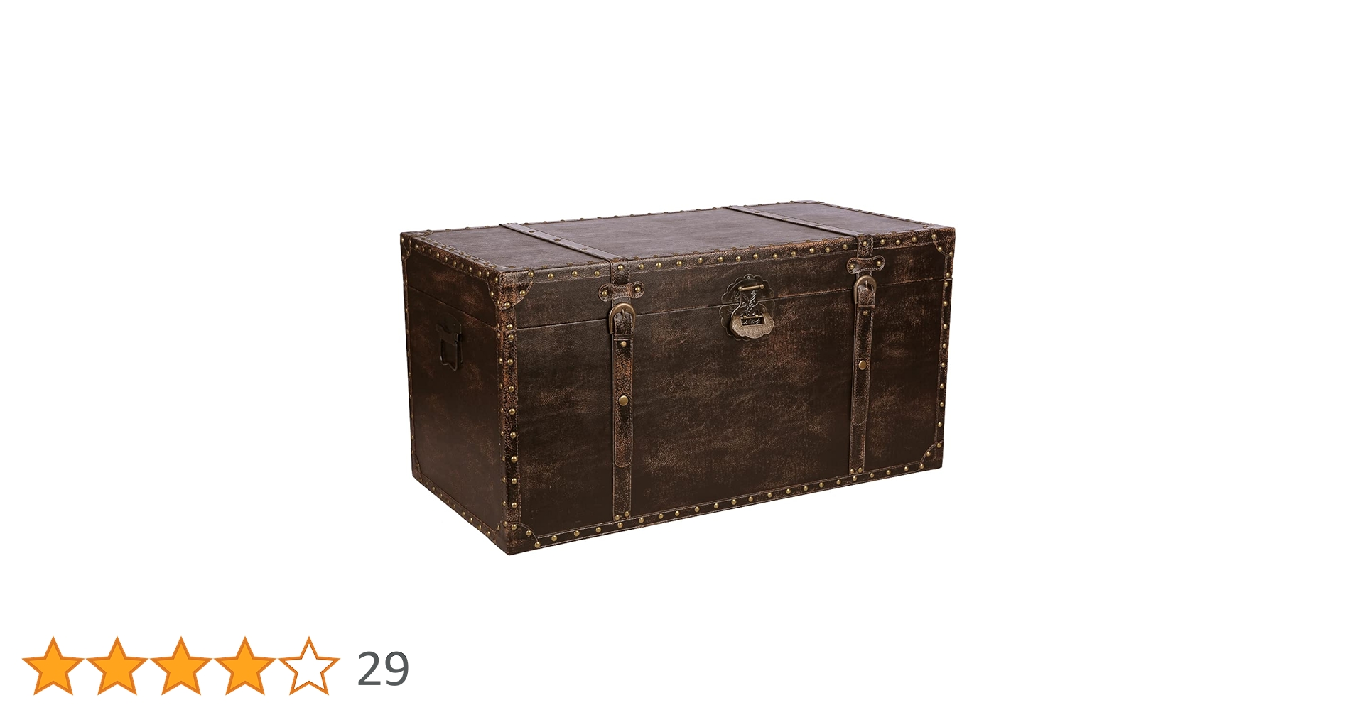 Amazon｜Aoakua 鍵付き 超特大 トランク型 収納ボックス 大型 木箱